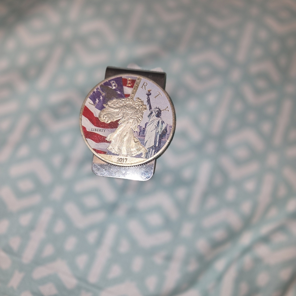 Silver Liberty Coin Money Clip